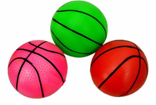 Set mingi din cauciuc Basketball gonflabilă set 3 bucăți diverse culori 10cm