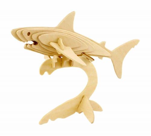 Robotime Puzzle 3D din lemn Animale din Ocean Rechin JP229 18 piese