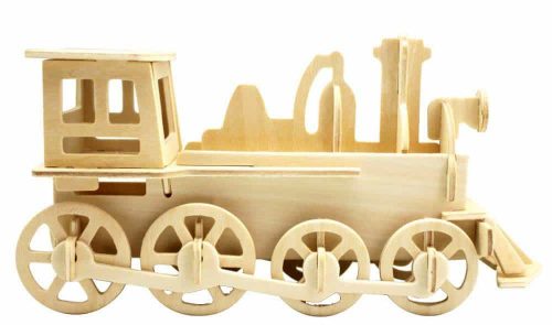 rowood Puzzle 3D din lemn Locomotivă cu aburi JP302 - 35 piese Train