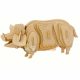 Robotime Puzzle 3D din lemn Animale domestice Porc 38 piese JP231 Pig