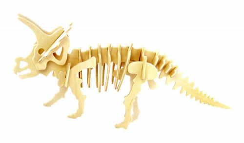 rowood Puzzle 3D din lemn Dinozaur Triceratops 33 piese JP230 31cm