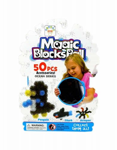 Set creație cu arici Magic Blocks Balls Ocean Series 50 buc - Banchamm