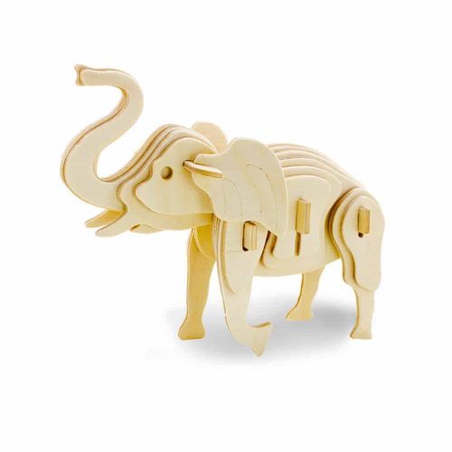 rowood Puzzle 3D din lemn Animale sălbatice Elefant 27 piese JP215