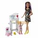 Barbie Set de joacă păpușă Barbie Babysitters cu un copil la baie FJB01