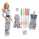 Barbie Set de joacă păpușă Barbie Crayola cu haine colorabile FPH90