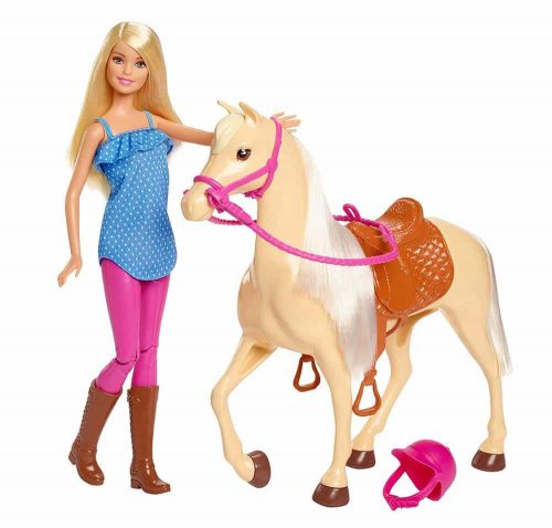 Barbie Set de joacă păpușă Barbie la echitație cu figurină cal FXH13