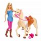 Barbie Set de joacă păpușă Barbie la echitație cu figurină cal FXH13