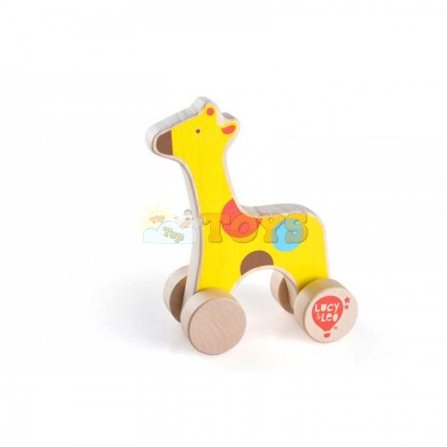 Jucărie de împins din lemn pentru copii Girafă Lucy&Leo LL120 multicolor