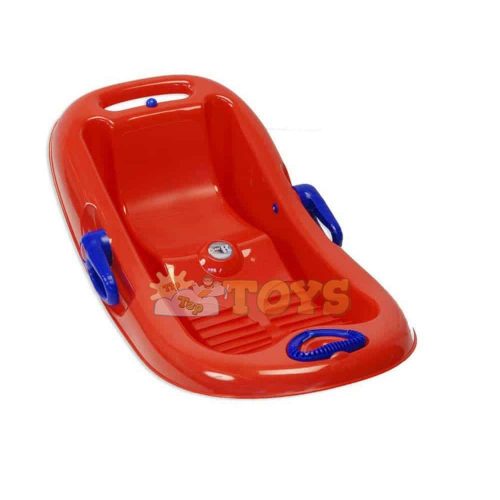 KHW Snow Flipper de Luxe Sanie din plastic cu frână bob roșu 26001