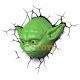 Aplică de perete cameră copii 3D Wall light Star Wars Yoda 3DLightFX