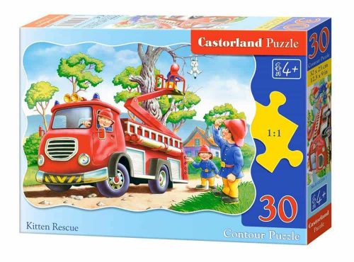 Castorland Puzzle 30 piese în cutie Pompieri în acțiune 32x23cm