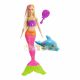 Păpușă Barbie Dreamtopia articulată Sirenă călător cu delfin GGG58