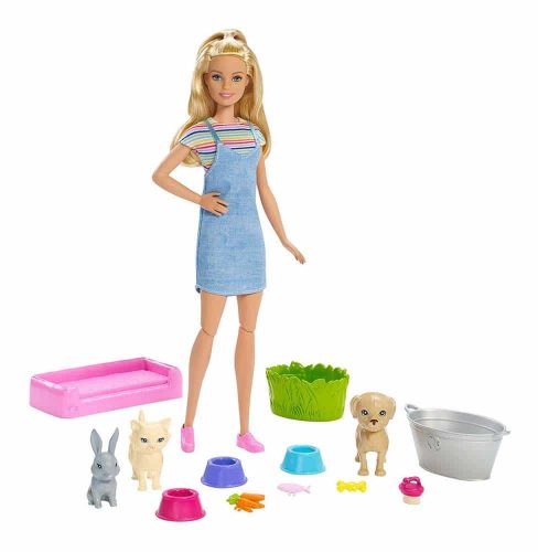 Păpușă Barbie Set de joacă Barbie și grădinița pentru animale FXH11