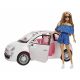 Păpușă Barbie Set de joacă Automobil Fiat 500 cu accesorii FVR07