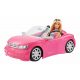 Păpușă Barbie cu mașină Cabriolet decapotabilă de culoare roz FPR57