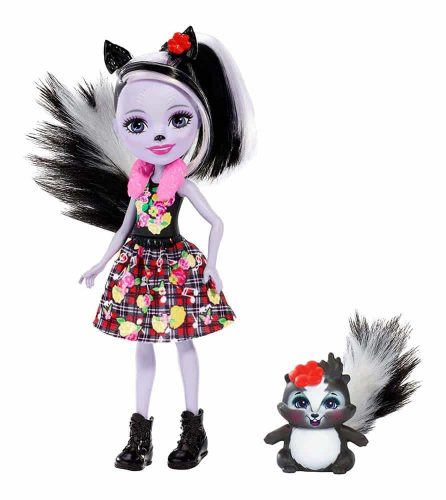 Enchantimals Păpușă Sage Skunk cu figurină Caper FXM72 Mattel