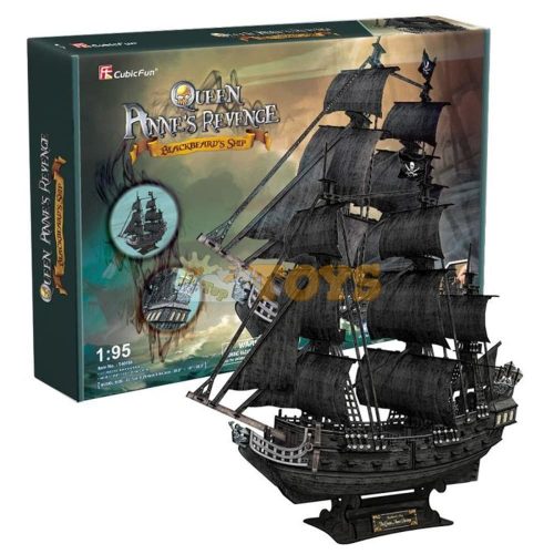 Puzzle 3D Queen Annes Revenge corabie Cubic Fun 3D 328 piese