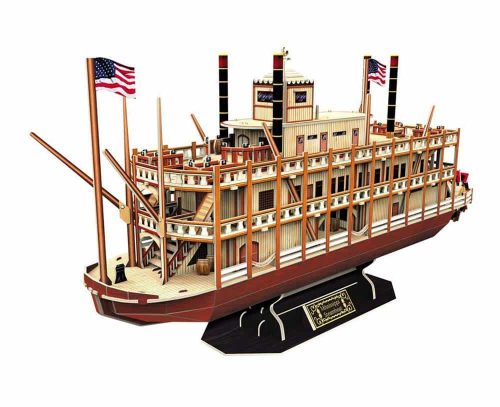 Puzzle 3D Vapor Mississippi Steamboat Cubic Fun 3D - 142 piese