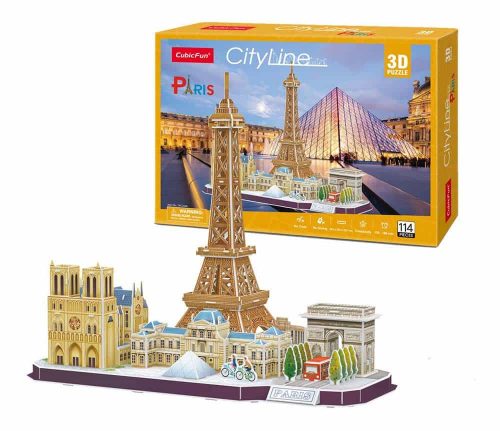 Puzzle 3D City Line Paris Cubic Fun 3D MC254 - 114 piese