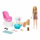 Păpușă Barbie Set de joacă Salon de manichiură și pedichiură GHN07