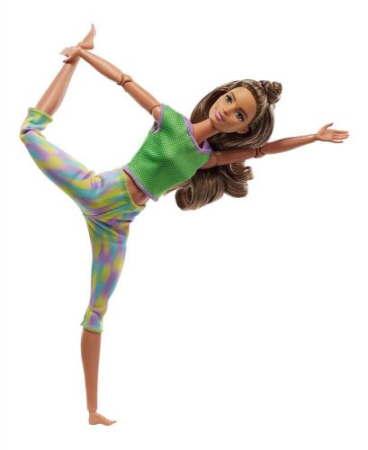 Păpușă Barbie Made to Move 2021 șatenă GXF05 Barbie Yoga - Mattel