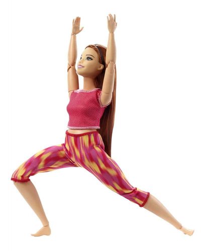 Păpușă Barbie Made to Move 2021 roșcată GXF07 Barbie Yoga - Mattel