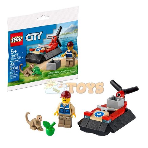 LEGO® City Hovercraft pentru salvarea faunei sălbatice 30570 - 35 buc