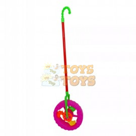 Jucărie de împins pentru bebeluși Roată multicolor - TipTopTOYS