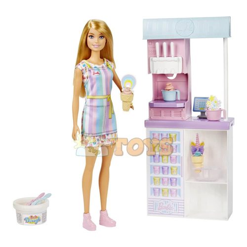 Set de joacă Barbie You Can Be Anything Gelaterie artizanală - HCN46