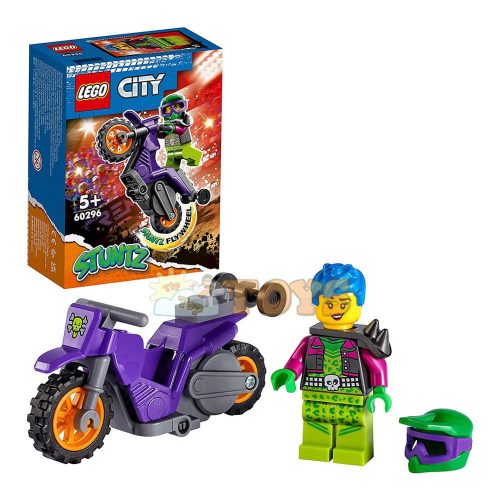 LEGO® City Motocicletă de cascadorii Wheelie 60296 - 14 piese