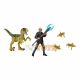 Figurină Jurassic World Dr. Ian Malcolm și Velociraptor HGP77 Mattel