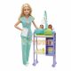 Set de joacă Barbie Doctor pediatru cu bebeluși gemeni GKH23 Mattel