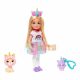 Set de joacă Barbie Chelsea Club păpușă cu cățeluș unicorn GHV70