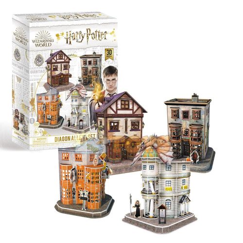 Puzzle 3D Harry Potter 4în1 Aleea Diagon CubicFun DS1009 273buc