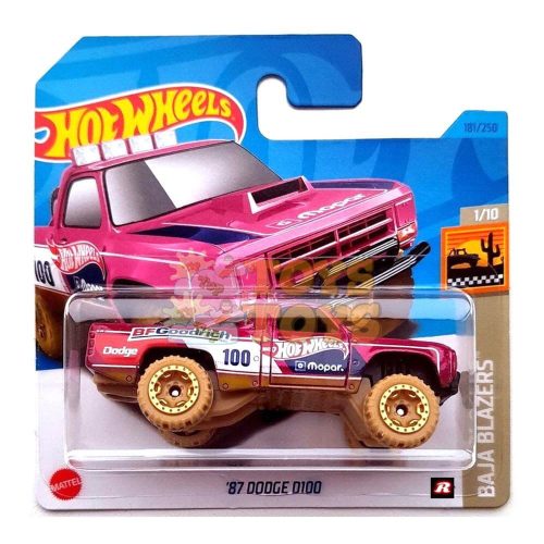 Hot Wheels Mașinuță metalică 87 Dodge D100 HKG73 Baja Blazers