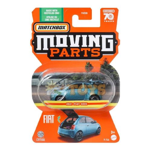 MATCHBOX Mașinuță metalică 2021 FIAT 500E Moving Parts HLF94