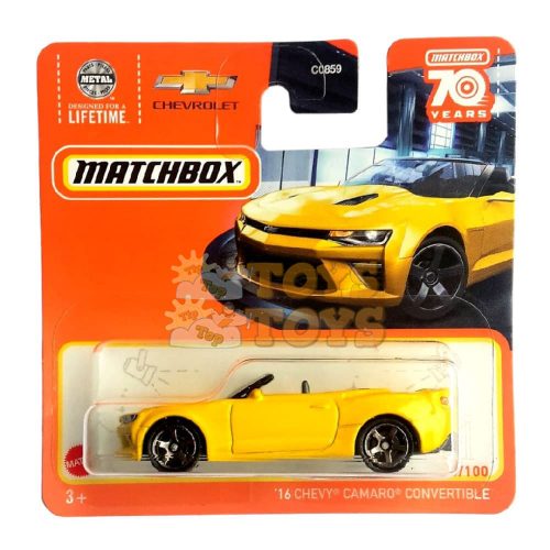 MATCHBOX Mașinuță metalică 16 Chevy Camaro Convertible HLD41