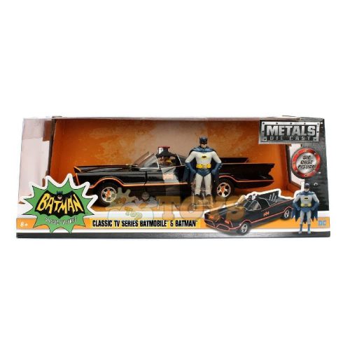 Jada Toys Mașinuță metalică Batmobile & Batman Classic TV 1:24