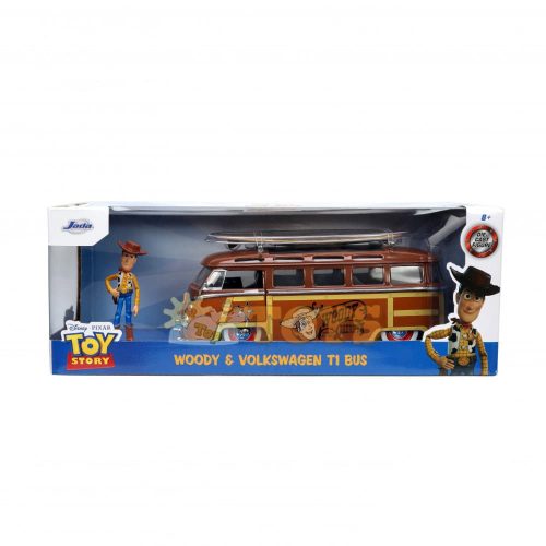 Jada Toys Mașinuță metalică Woody și Volkswagen T1 Bus 1:24