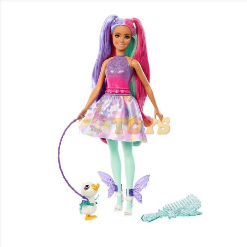 Păpușă Barbie A Touch of Magic Glyph cu rățușcă HLC35 - Mattel