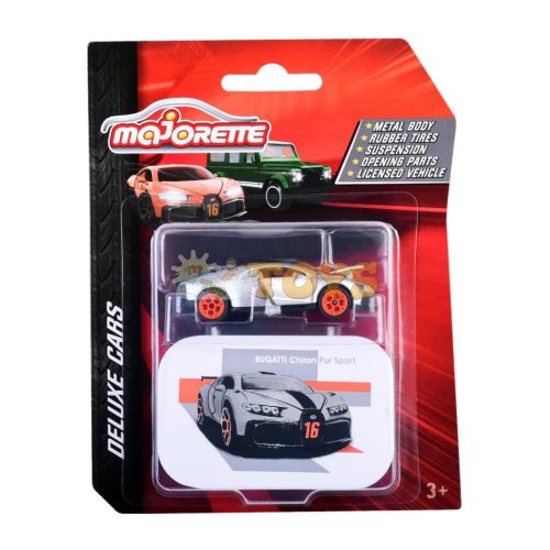 majorette Mașinuță metalică Bugatti Chiron Pur Sport Deluxe Cars gri