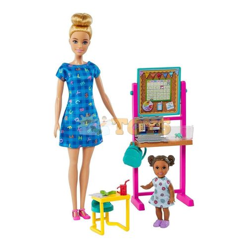 Set de joacă Barbie Profesoară blondă cu accesorii HCN19 Mattel