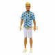 Păpușă Barbie Ken Fashionistas în tricou imprimeu tropical HJT10