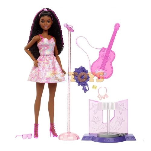 Set de joacă Barbie Păpușă popstar cu accesorii HRG43 65 de ani