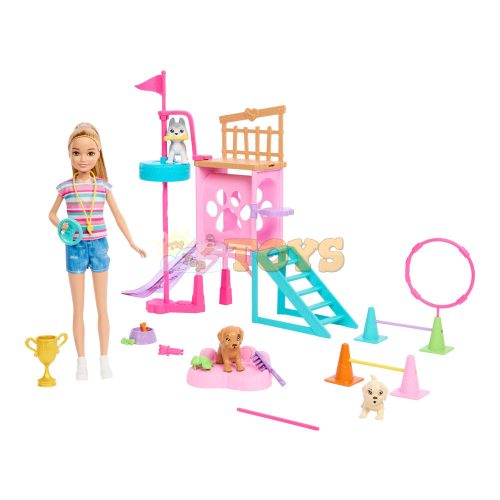 Set de joacă Barbie Stacie la locul de joacă HRM10 cu accesorii