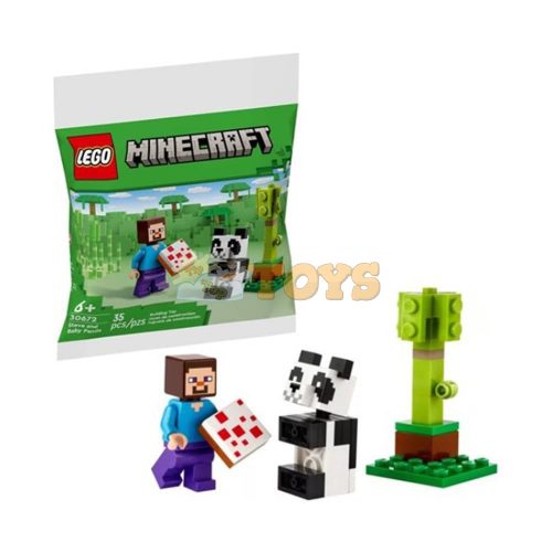 LEGO® Minecraft Steve și puiul de panda 30672 - 35 piese