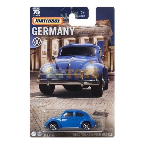 MATCHBOX Mașinuță metalică 1962 Volkswagen Beetle albastru HPC62 Mattel