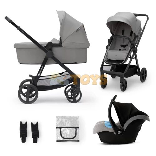 Kinderkraft Cărucior copii NEWLY Moonlight Grey 3 în 1 - cărucioare 3în1