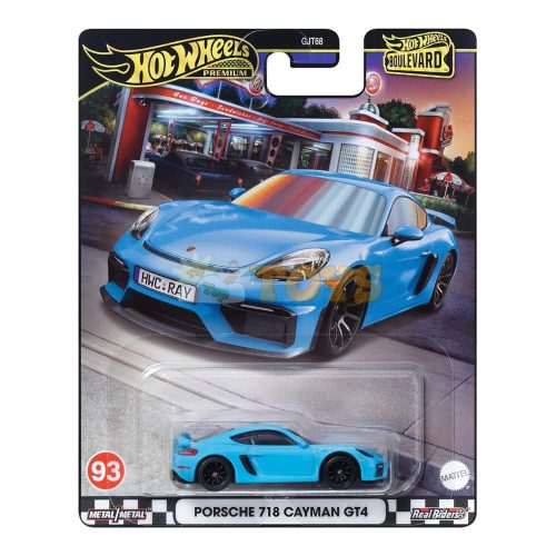 Hot Wheels Premium Mașinuță metalică Porsche 718 Cayman GT4 HRT71