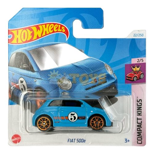 Hot Wheels Mașinuță metalică Fiat 500e HTD03 - Compact Kings - Mattel